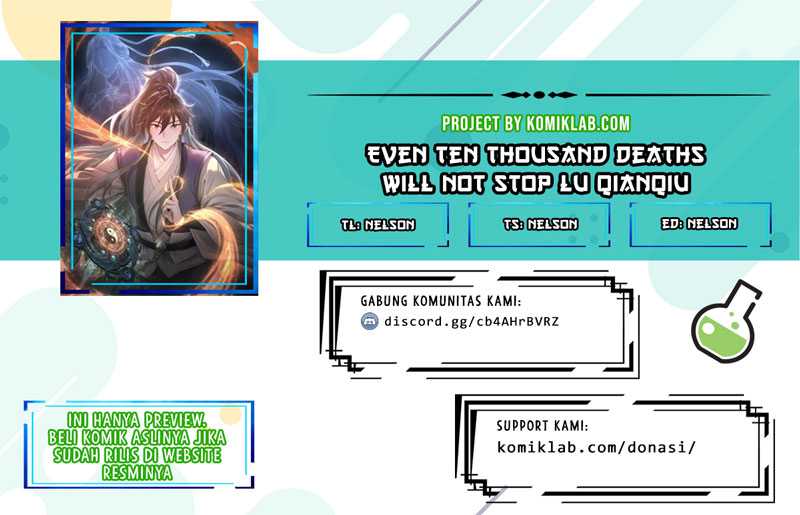 Komik Even Ten Thousand Deaths Will Not Stop Lu Qianqiu Chapter 01 gambar 1