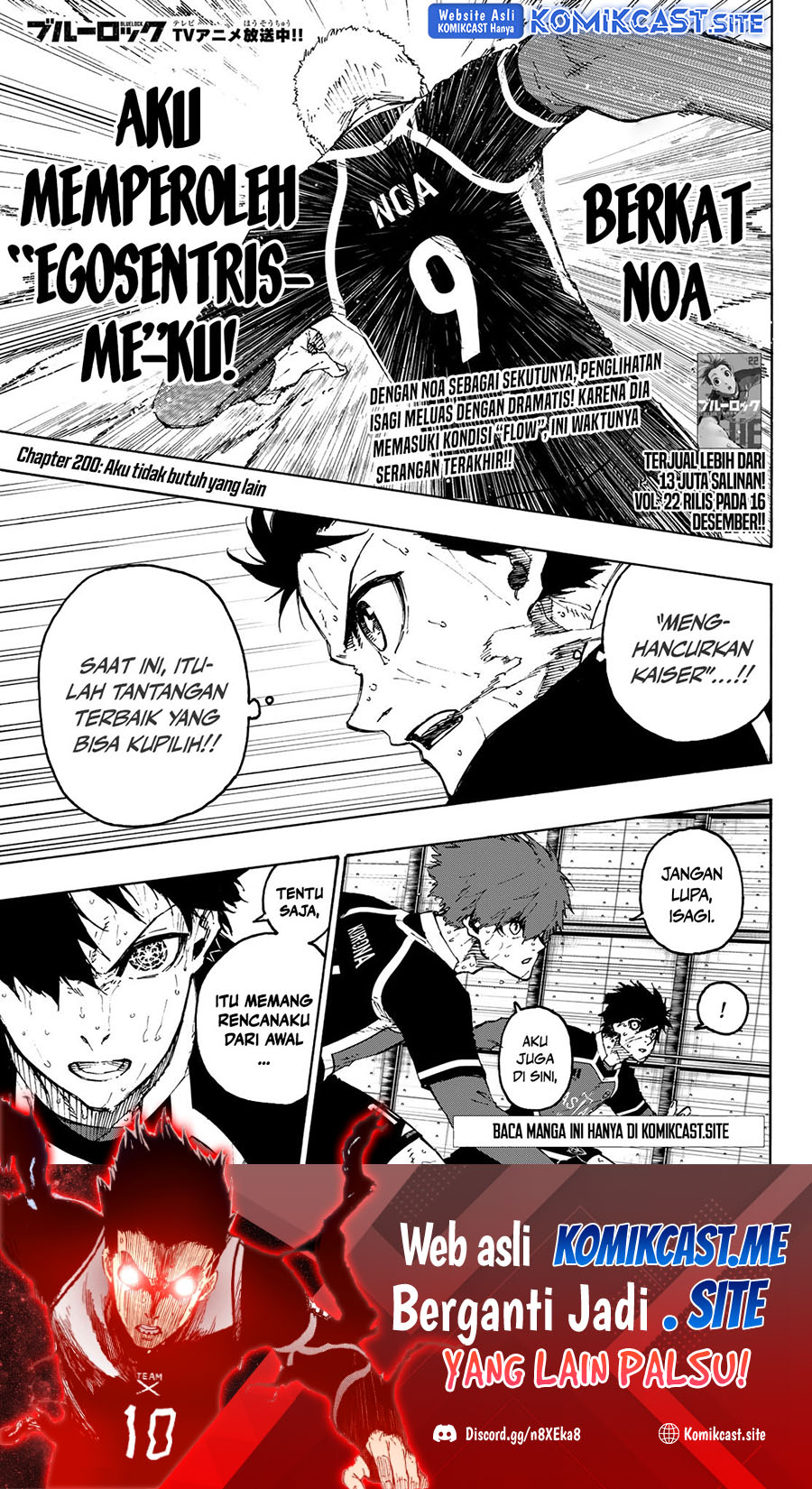 Blue Lock Chapter 200 - Halaman 2