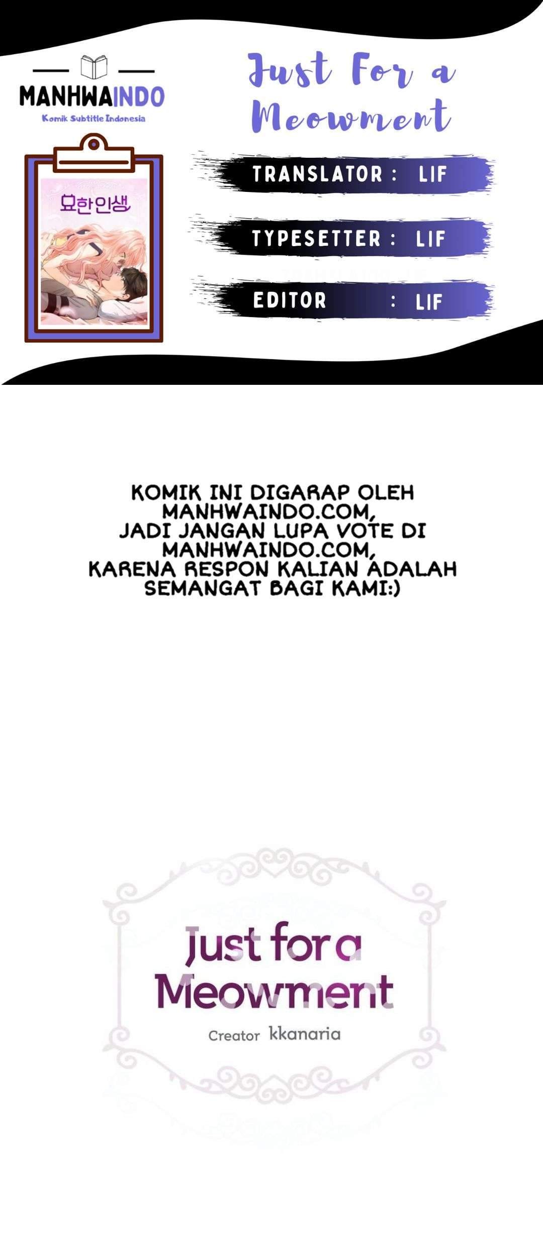 Komik Just for a Meowment Chapter 11 gambar 1