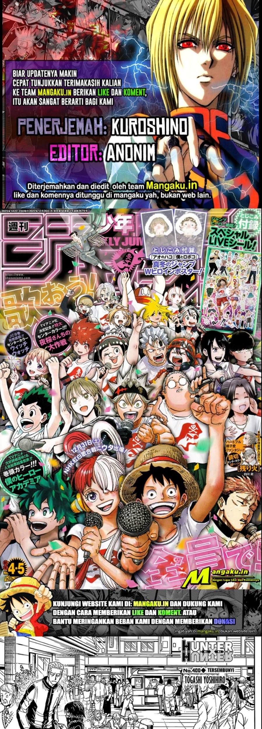 Komik Hunter x Hunter Chapter 400 gambar 1