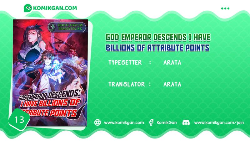 Komik God Emperor Descends I have Billions of Attribute Points Chapter 13 gambar 1