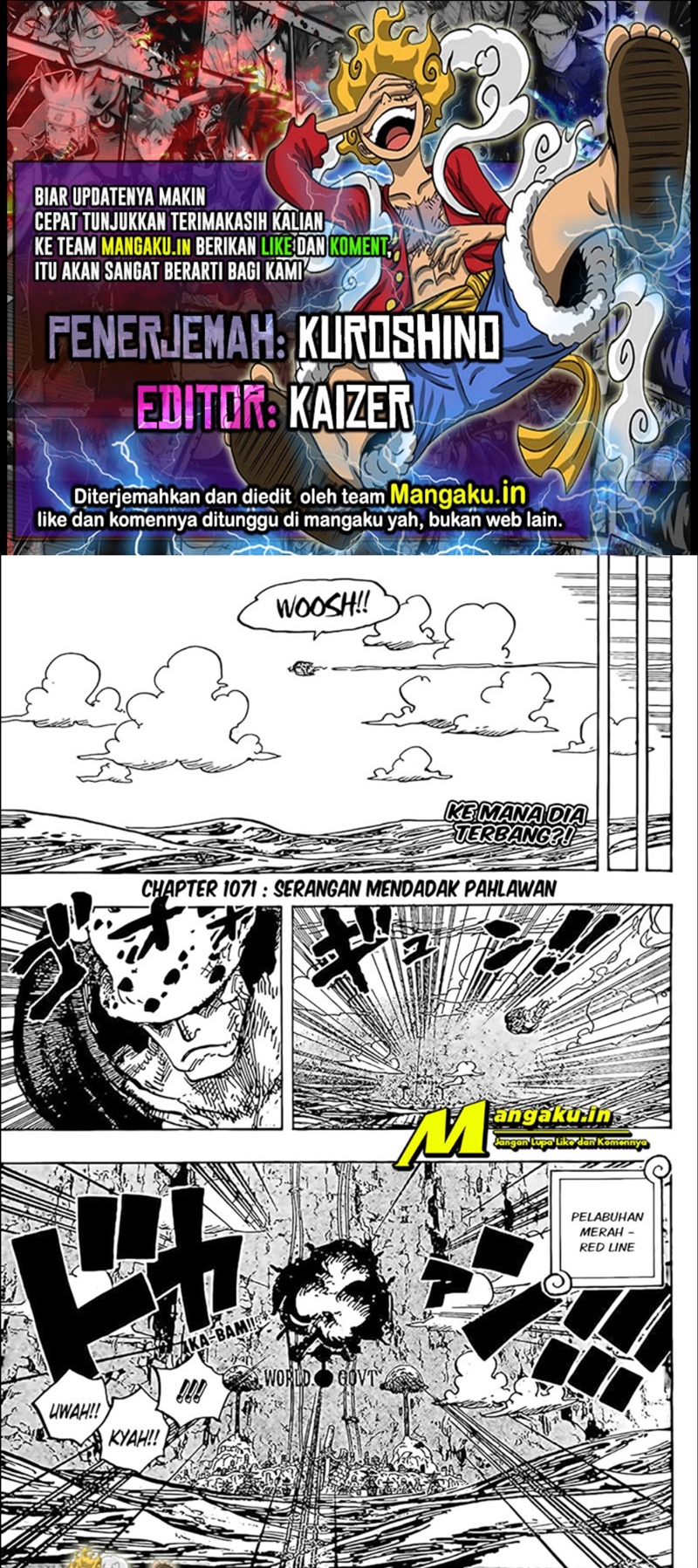 Komik One Piece Chapter 1071 gambar 1