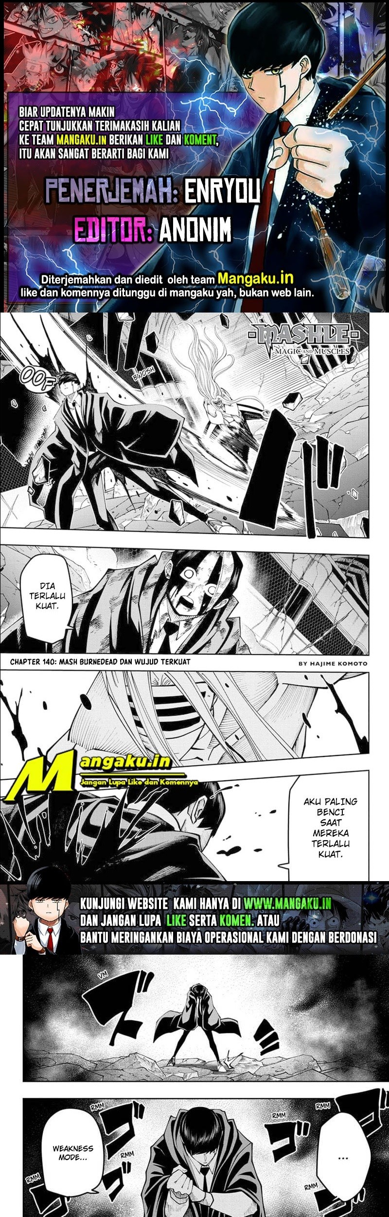 Komik Mashle: Magic and Muscles Chapter 140 gambar 1