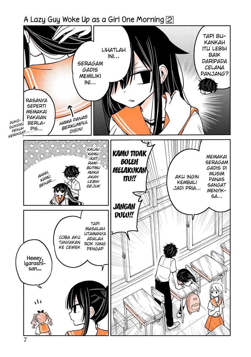 A Lazy Guy Woke Up as a Girl One Morning Chapter 09 - Halaman 9