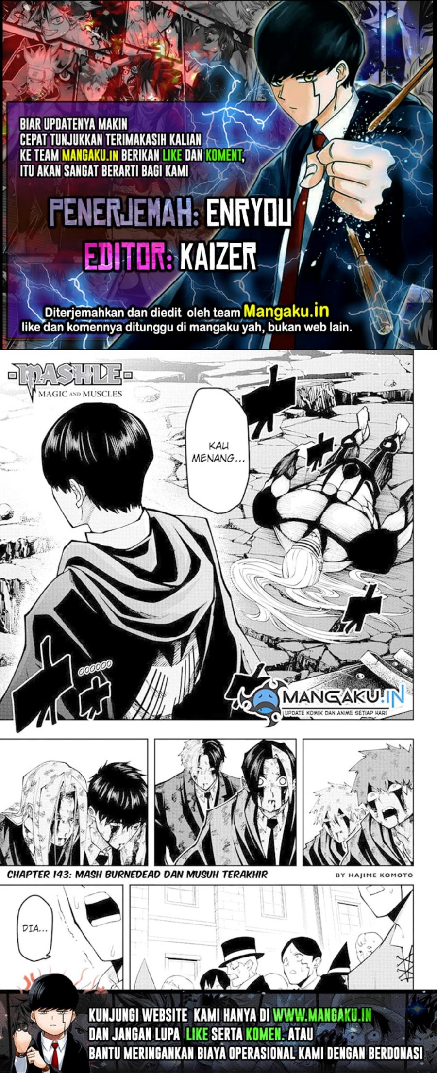Komik Mashle: Magic and Muscles Chapter 142 gambar 1