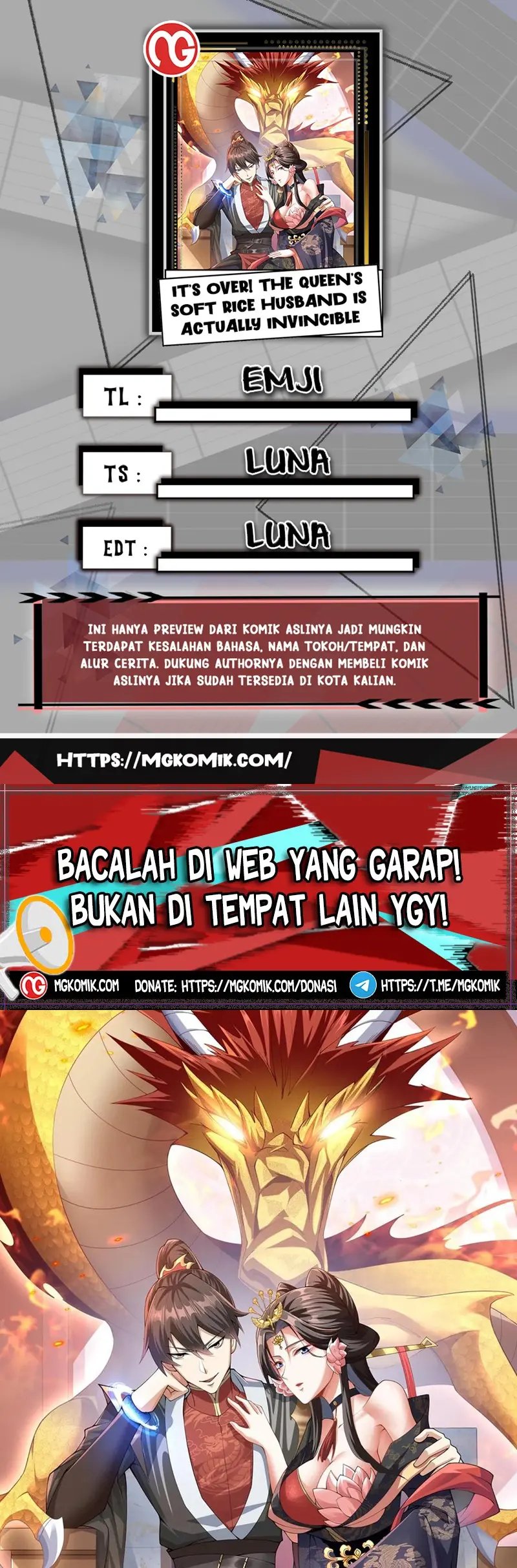 Komik It’s Over! The Queen’s Soft Rice Husband is Actually Invincible Chapter 38 gambar 1