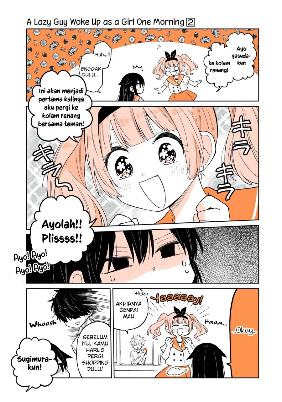 A Lazy Guy Woke Up as a Girl One Morning Chapter 14 - Halaman 4