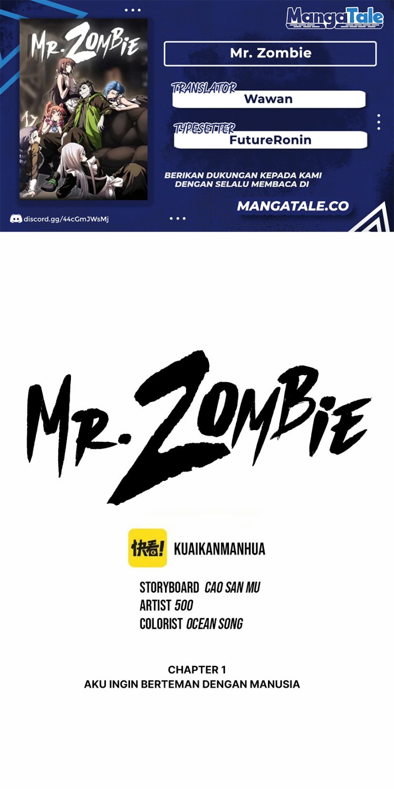 Komik Mr. Zombie Chapter 01 gambar 1