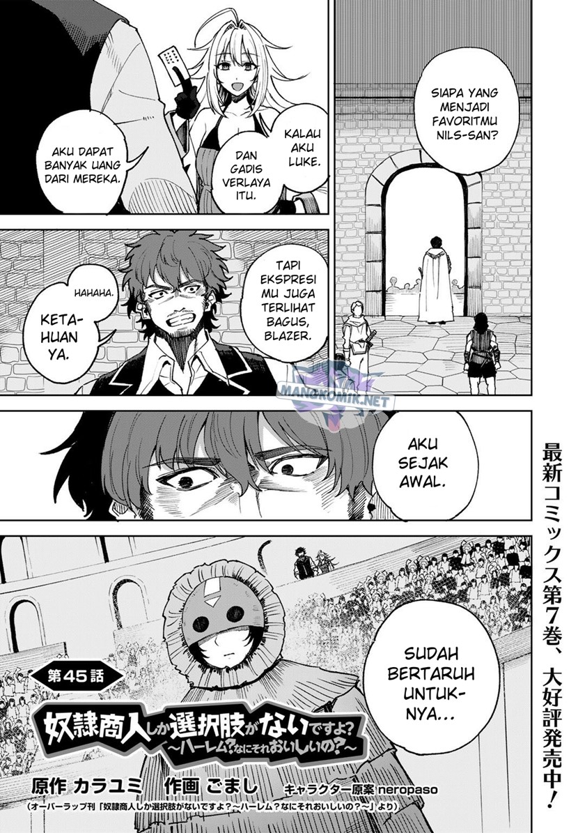 Manga Dorei Shounin shika Sentakushi ga nai desu yo? ~Harem? Nani sore oishii no?~ Chapter 45 gambar 2
