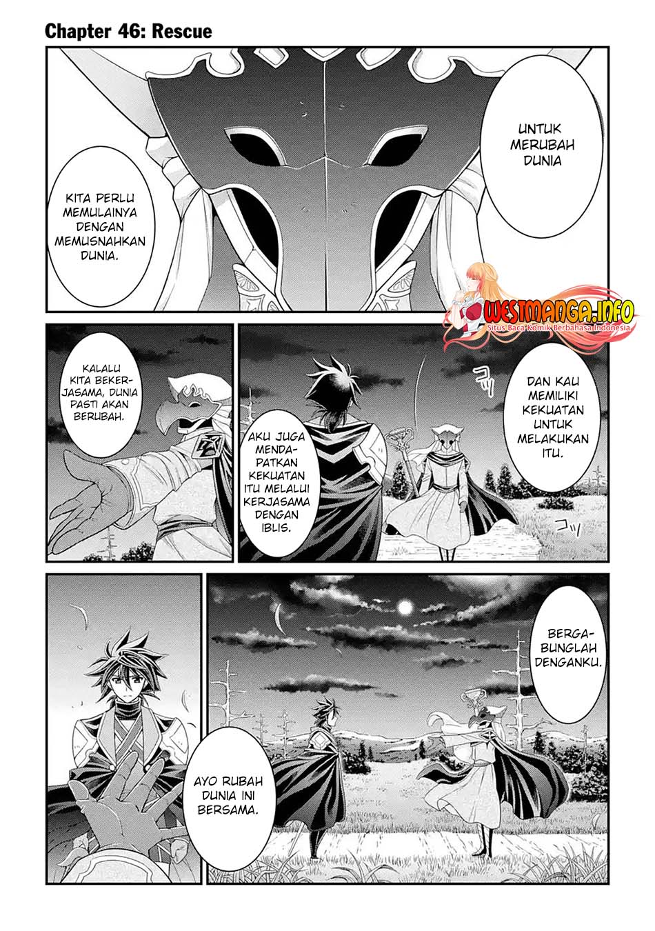 Manga Shikkoku tsukai no saikyo yusha nakama zen’in ni uragira retanode saikyo no mamono Chapter 46 gambar 2