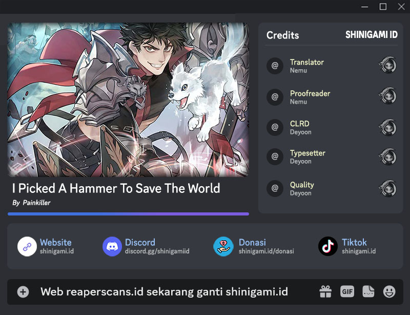 Komik I Picked A Hammer To Save The World Chapter 18 gambar 1