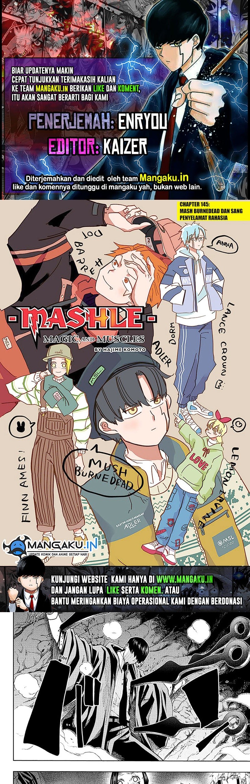 Komik Mashle: Magic and Muscles Chapter 145 gambar 1