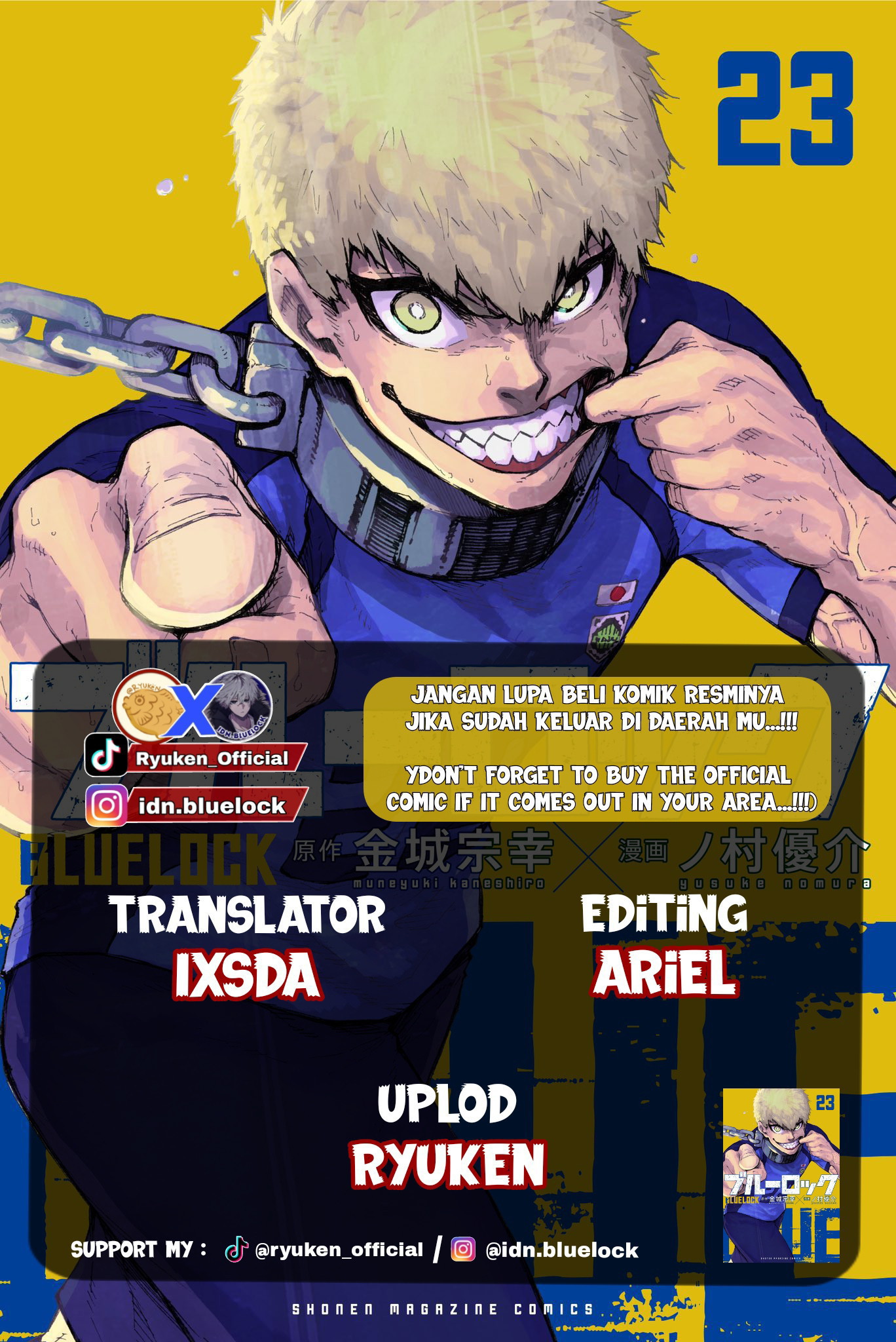 Komik Blue Lock Chapter 209 gambar 1