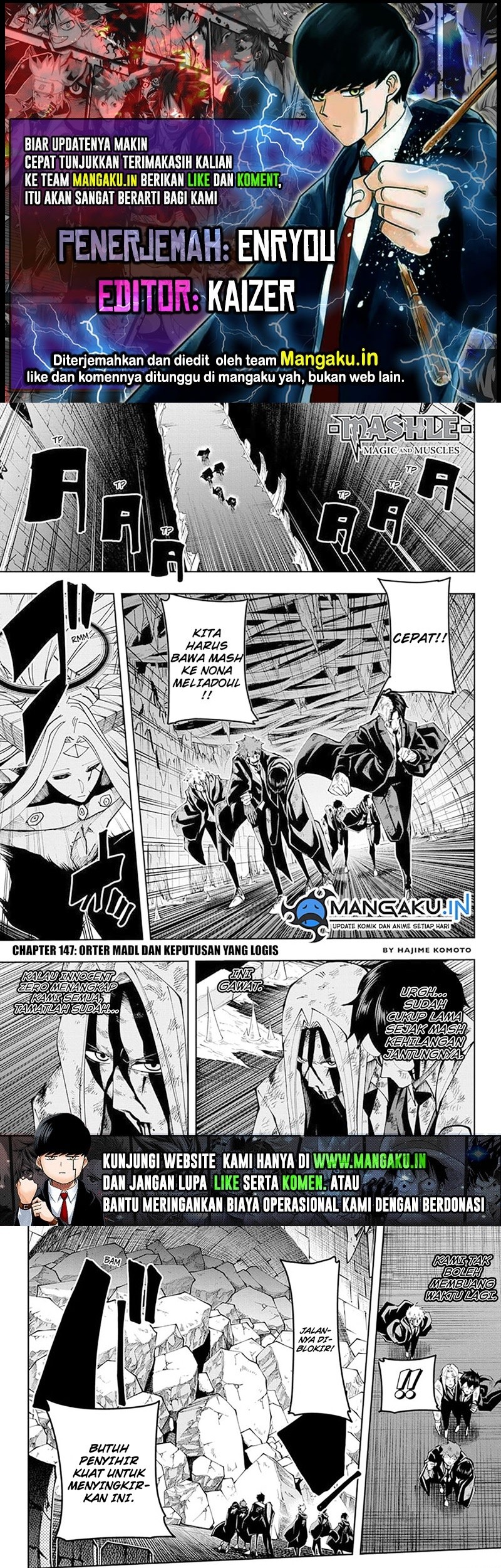 Komik Mashle: Magic and Muscles Chapter 147 gambar 1