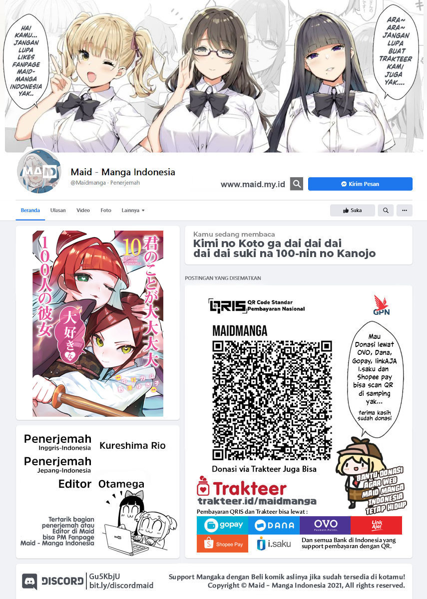 Manga Kimi no Koto ga Dai Dai Dai Dai Daisuki na 100-ri no Kanojo Chapter 106 gambar 2