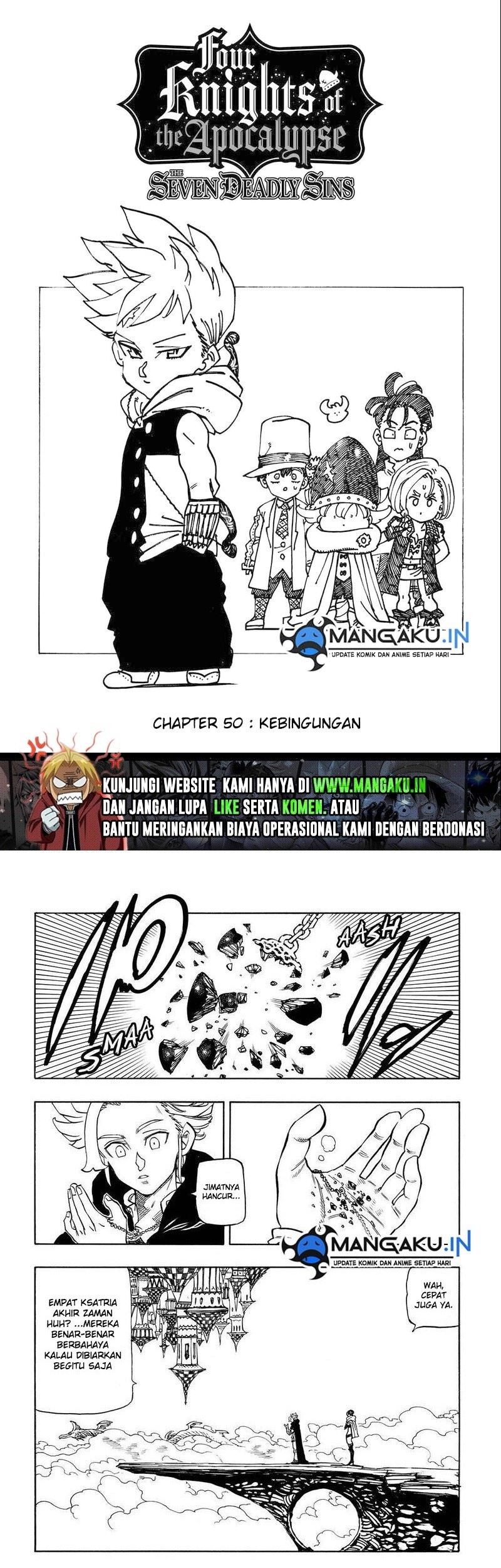 Komik Mokushiroku no Yonkishi Chapter 50 gambar 1