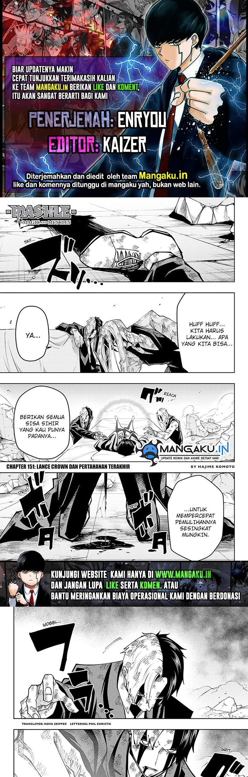 Komik Mashle: Magic and Muscles Chapter 151 gambar 1
