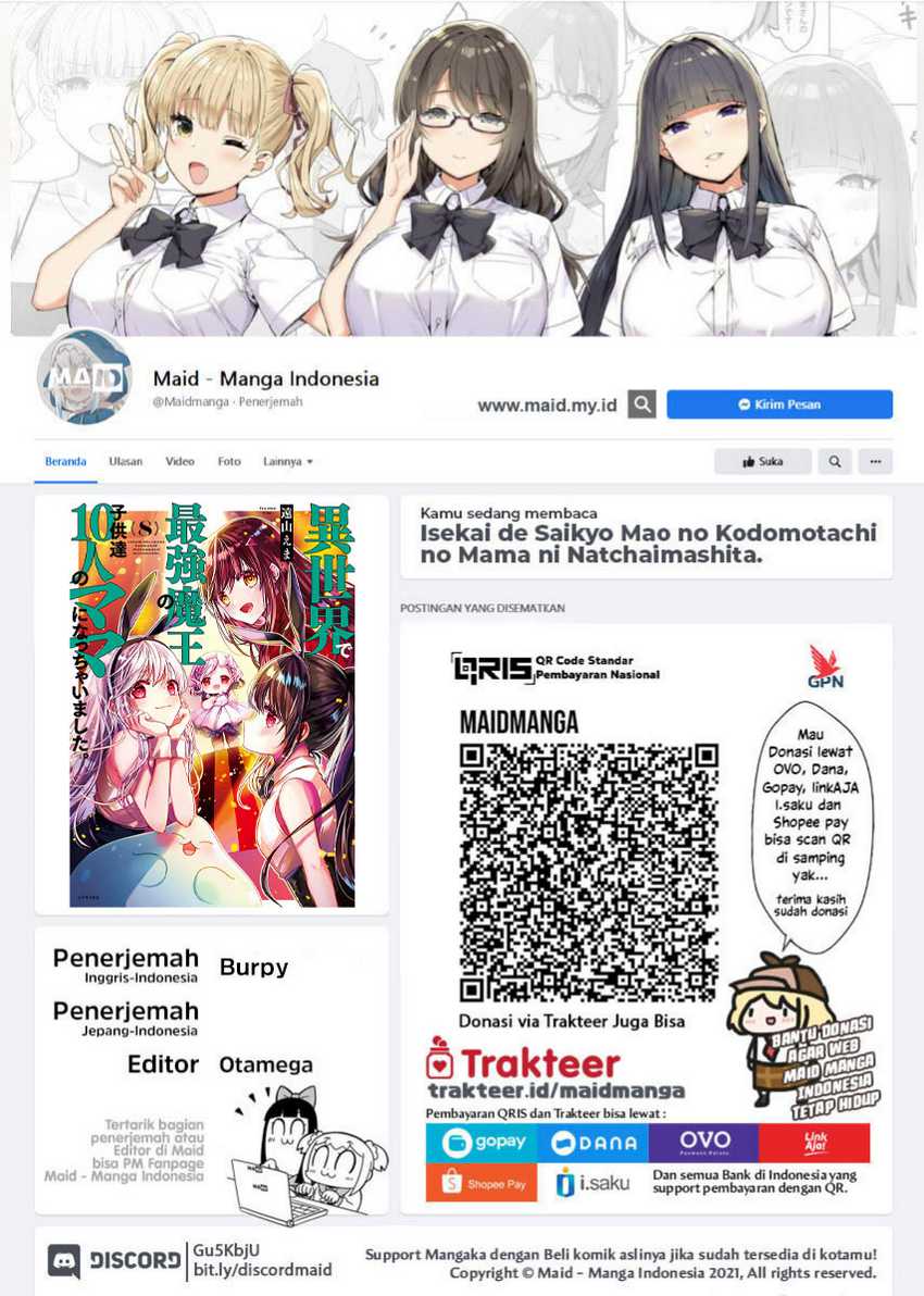 Manga Isekai de Saikyo Mao no Kodomotachi no Mama ni Natchaimashita. Chapter 34 gambar 2