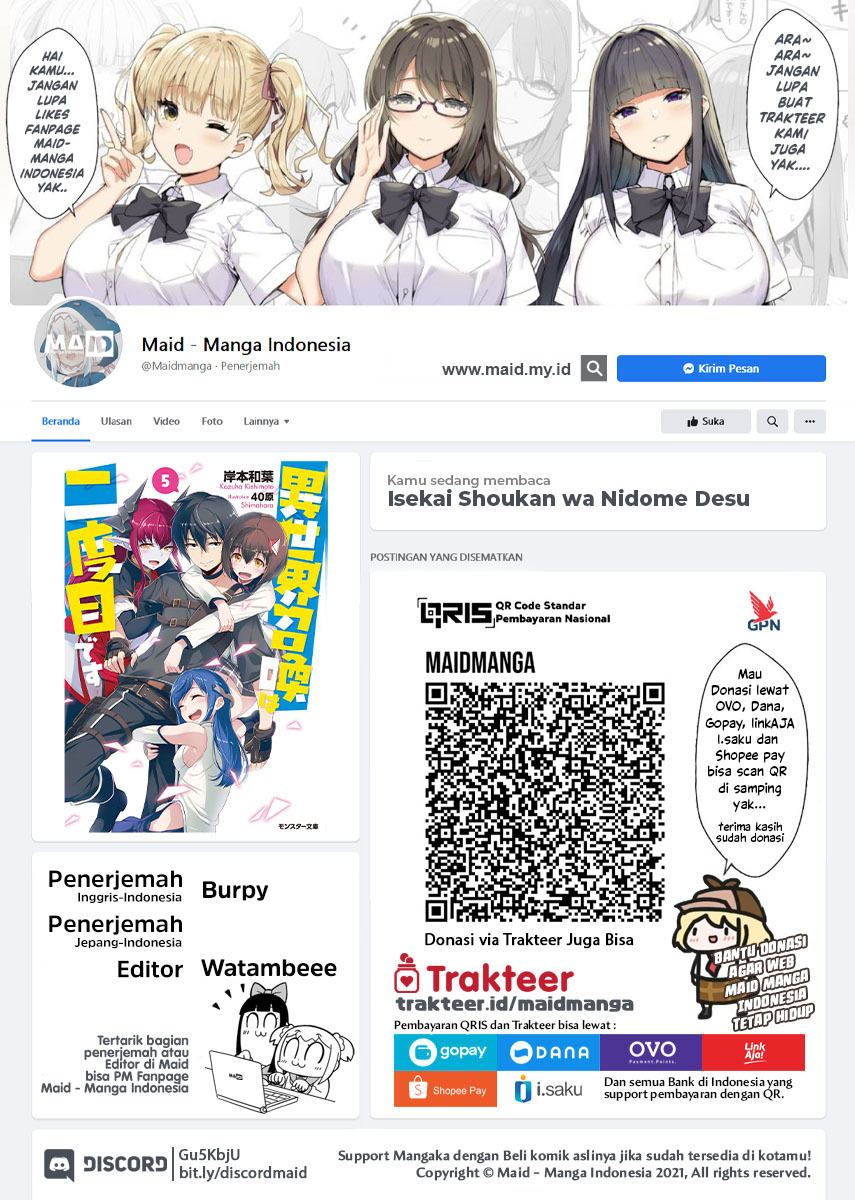 Manga Isekai Shoukan wa Nidome Desu Chapter 28 gambar 2