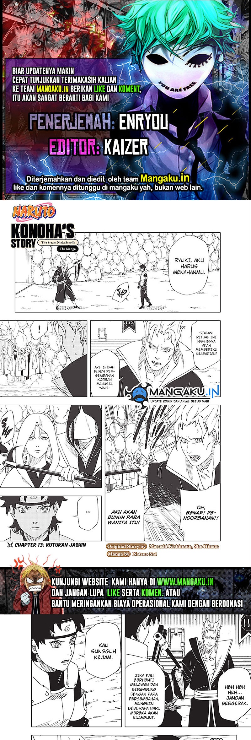 Komik Naruto: Konoha’s Story—The Steam Ninja Scrolls Chapter 13 gambar 1