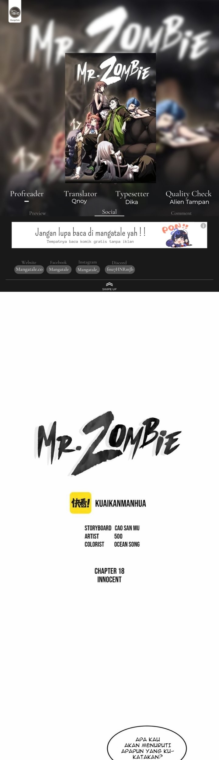 Komik Mr. Zombie Chapter 18 gambar 1