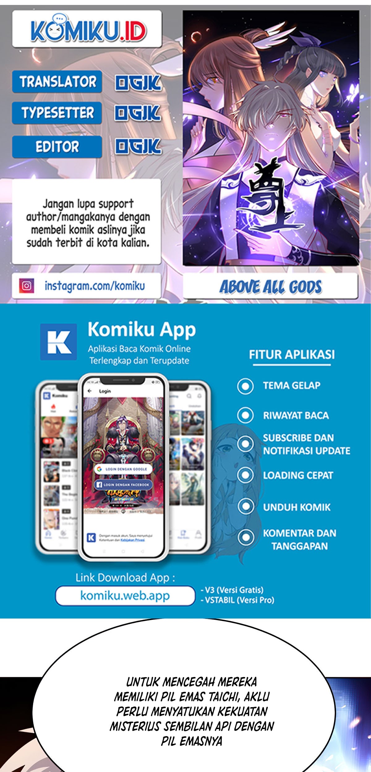 Komik Above All Gods Chapter 428.5 gambar 1