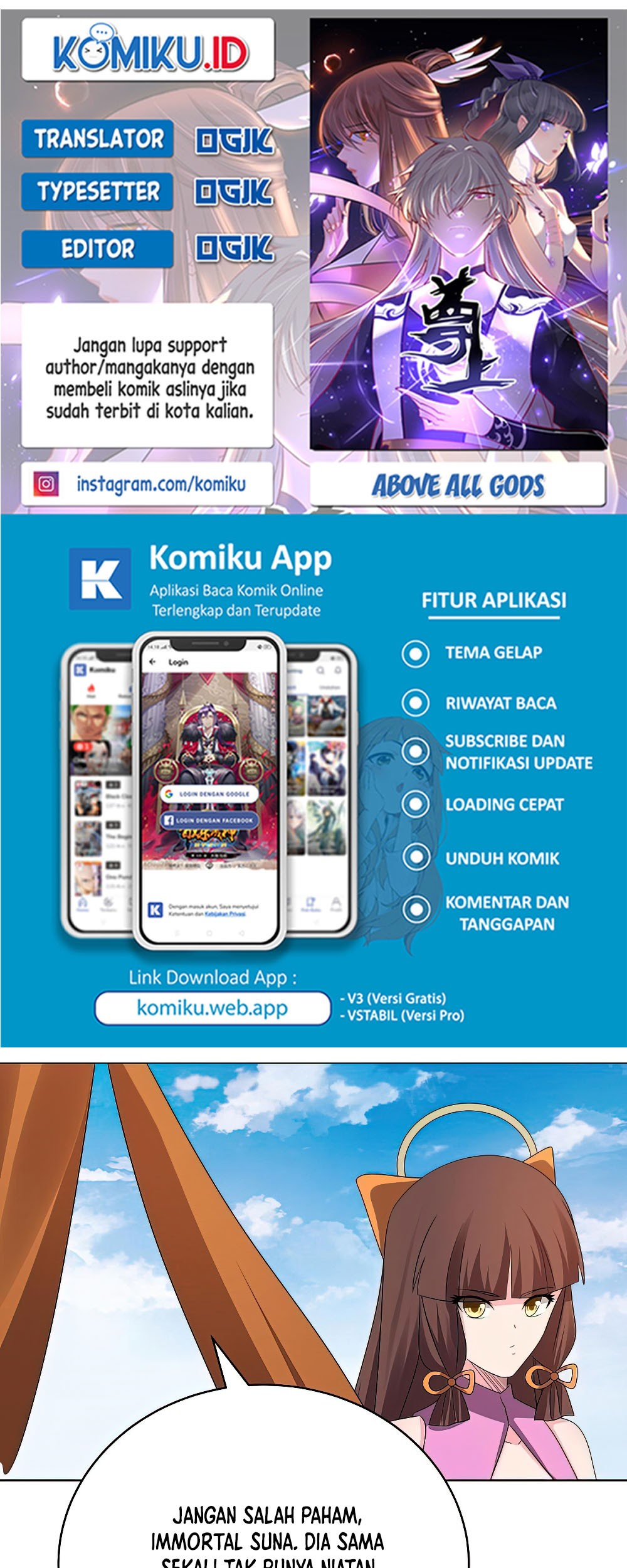 Komik Above All Gods Chapter 447.5 gambar 1