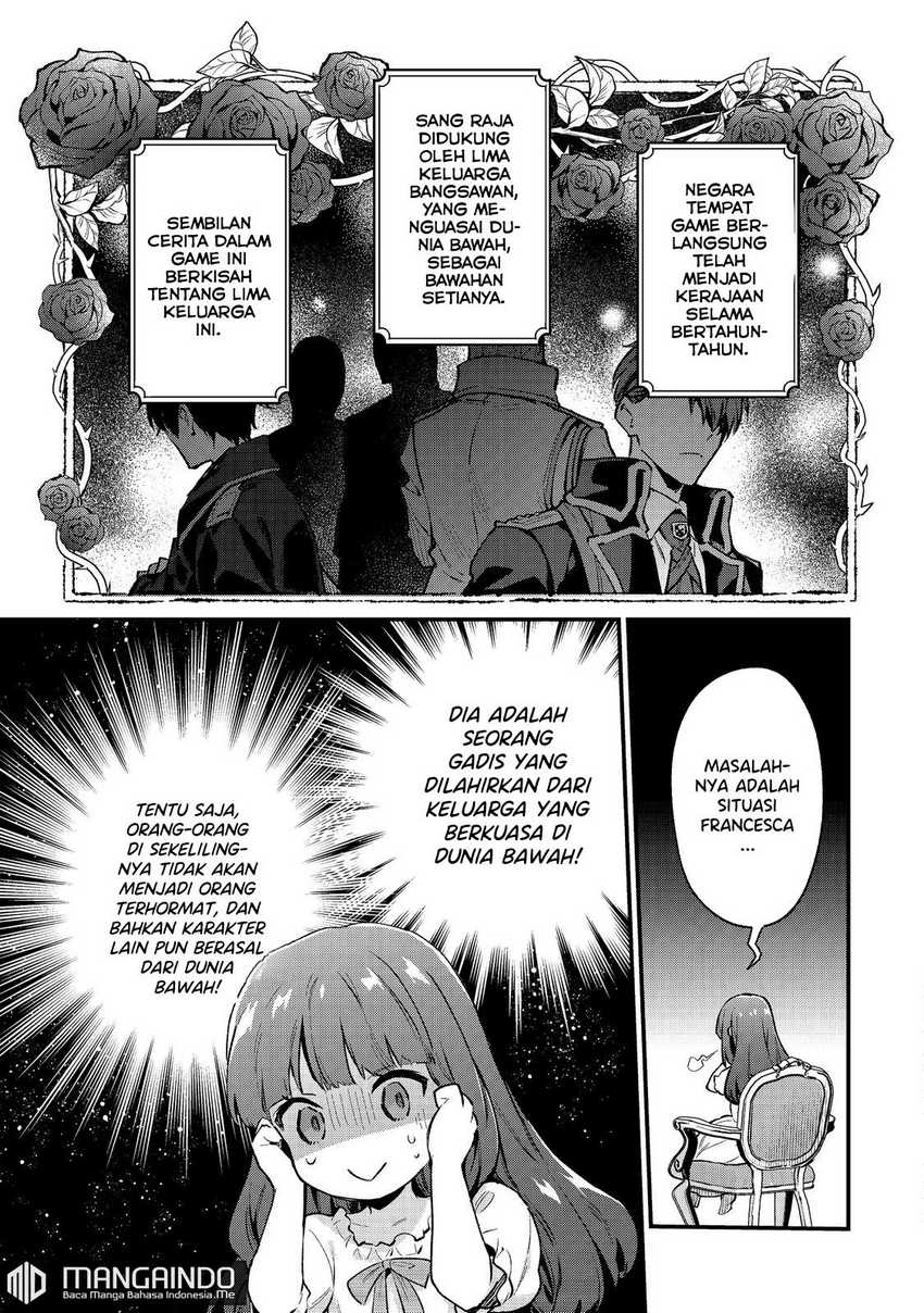 Akutou Ikka no Mana Musume, Tensei Saki mo Otome Game no Gokudou Reijou deshita Chapter 01.2 - Halaman 6