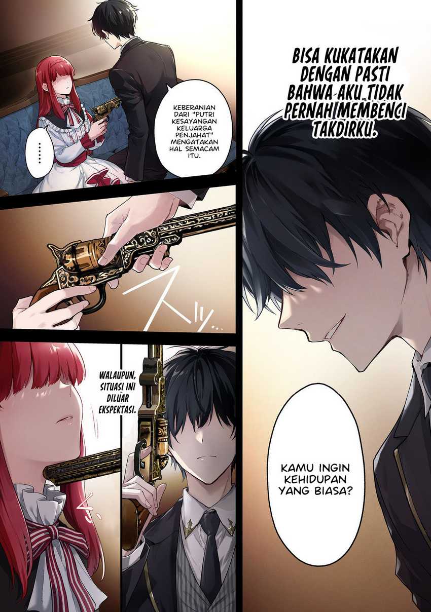 Manga Akutou Ikka no Mana Musume, Tensei Saki mo Otome Game no Gokudou Reijou deshita Chapter 01.1 gambar 2