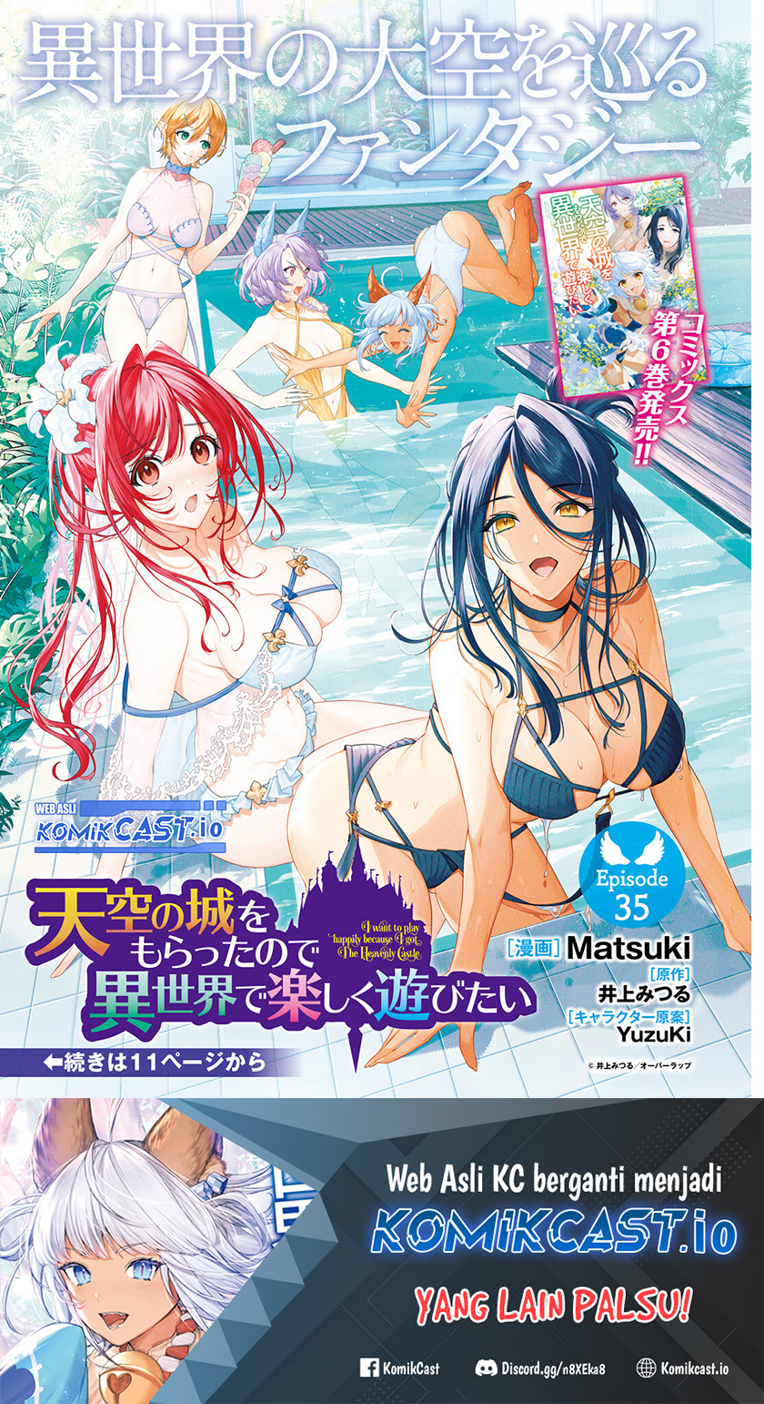 Manga Tenkuu no Shiro o Moratta no de Isekai de Tanoshiku Asobitai Chapter 35 gambar 2
