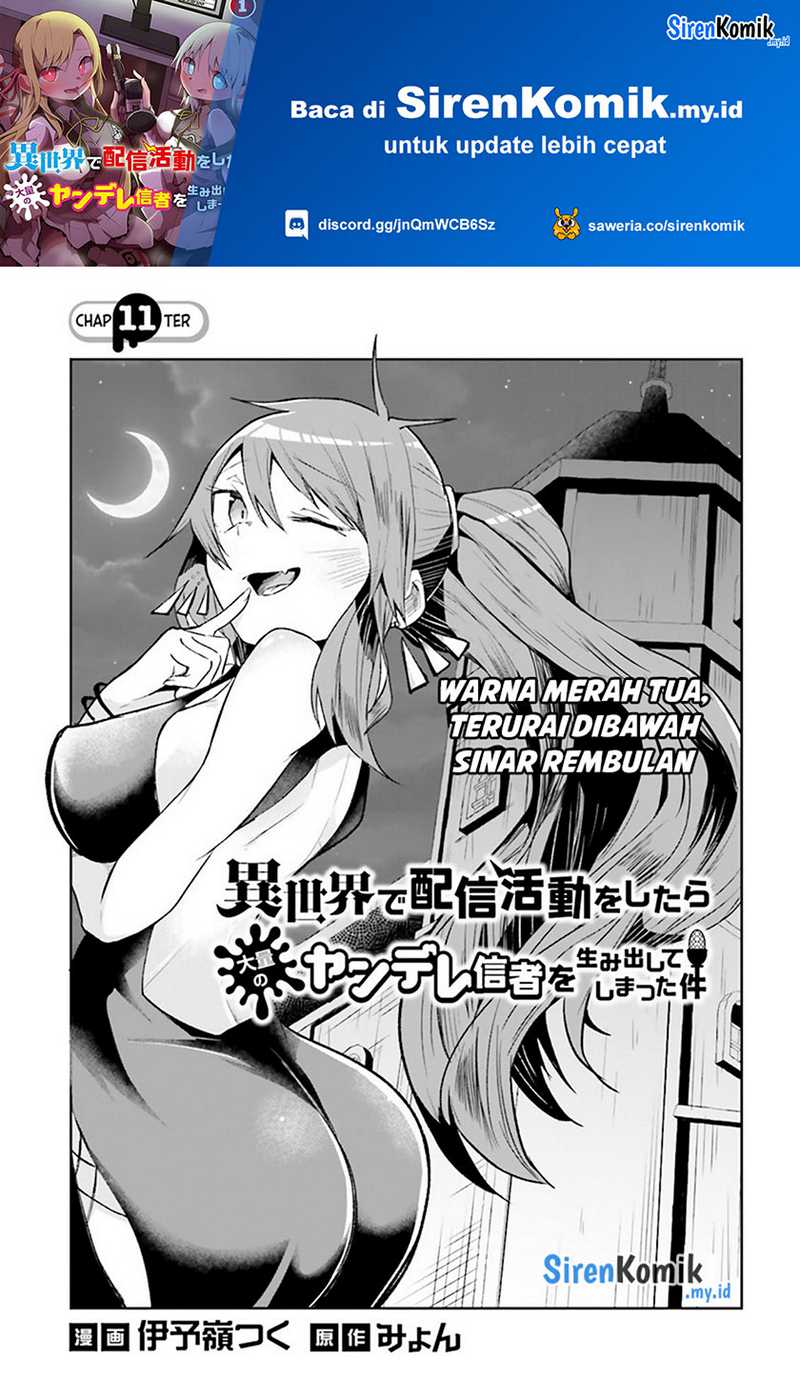 Manga Isekai de Haishin Katsudou wo Shitara Tairyou no Yandere Shinja wo Umidashite Shimatta Ken Chapter 11 gambar 2