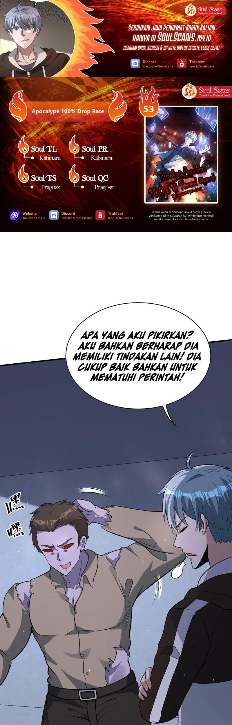 Apocalypse 100% Drop Rate Chapter 53 halaman 1
