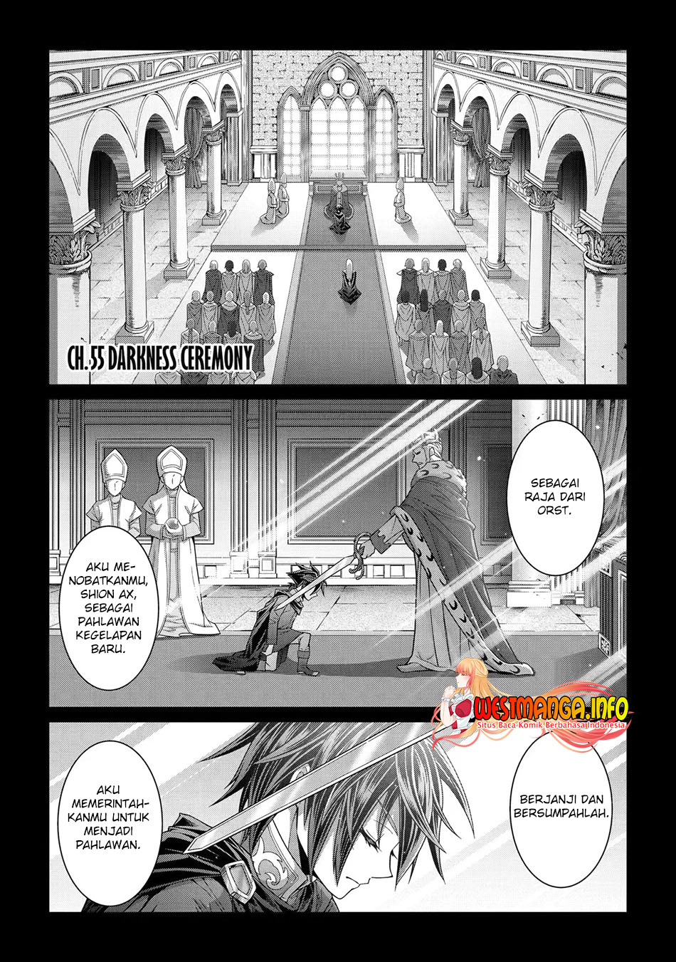 Manga Shikkoku tsukai no saikyo yusha nakama zen’in ni uragira retanode saikyo no mamono Chapter 55 gambar 2