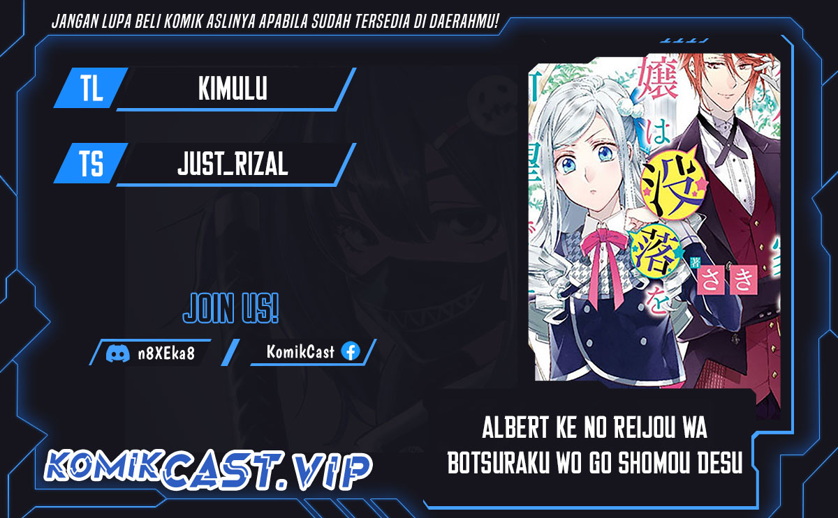 Komik Albert Ke no Reijou wa Botsuraku wo go Shomou desu Chapter 12.2 gambar 1