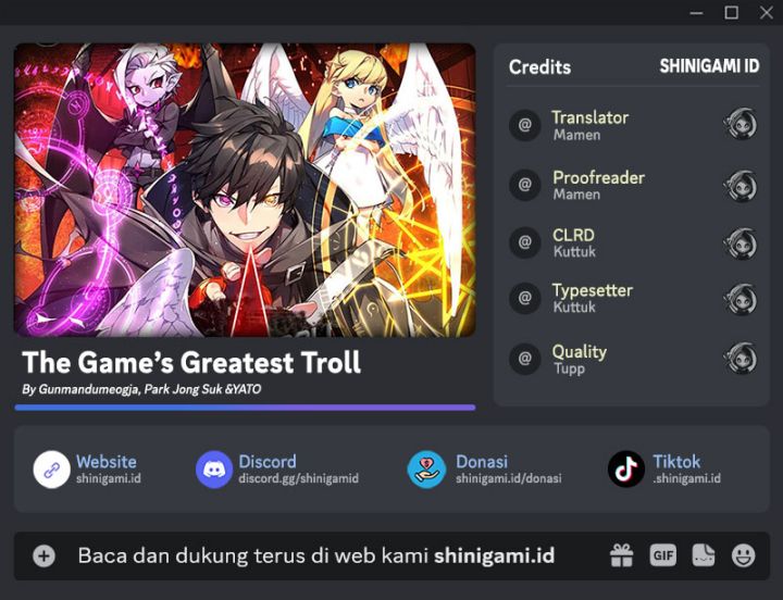Komik The Game’s Greatest Troll Chapter 31 gambar 1