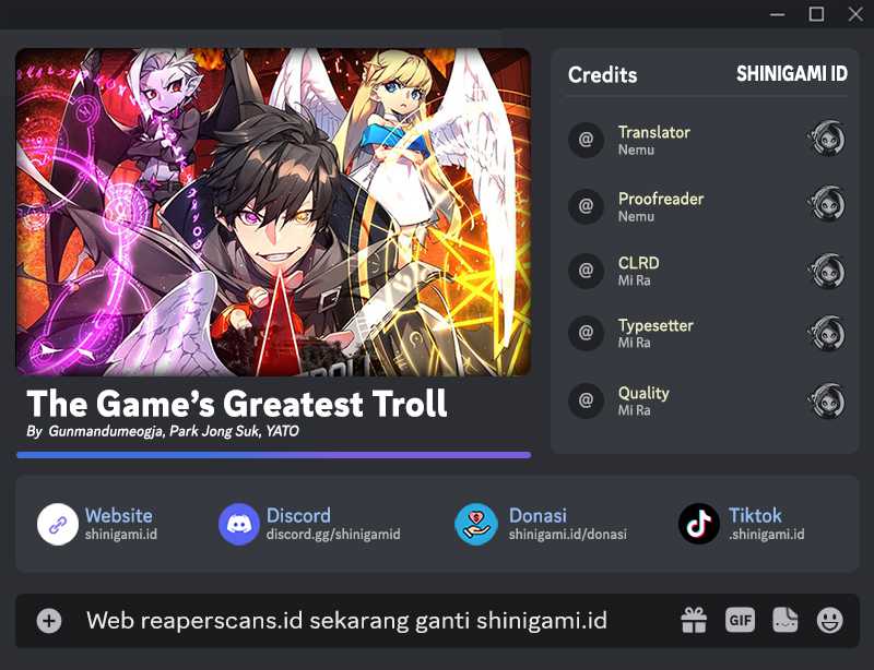 Komik The Game’s Greatest Troll Chapter 24 gambar 1