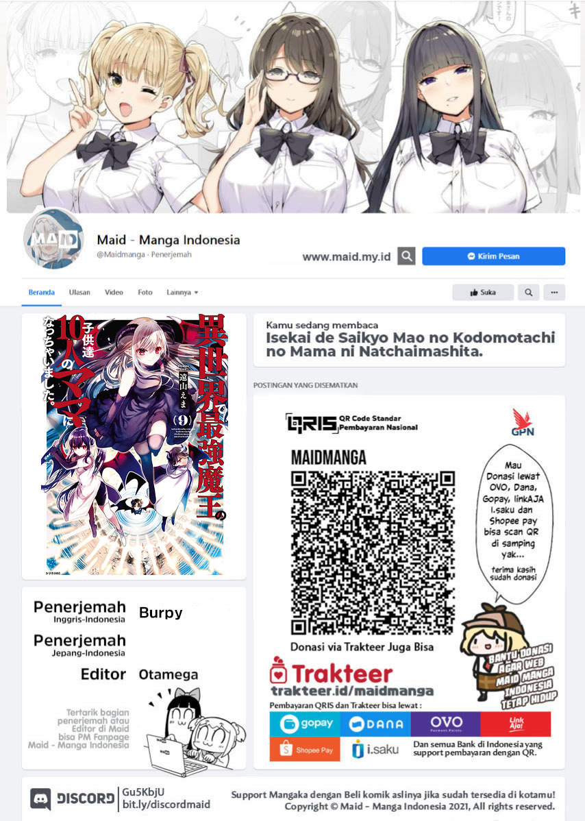 Manga Isekai de Saikyo Mao no Kodomotachi no Mama ni Natchaimashita. Chapter 37.1 gambar 2