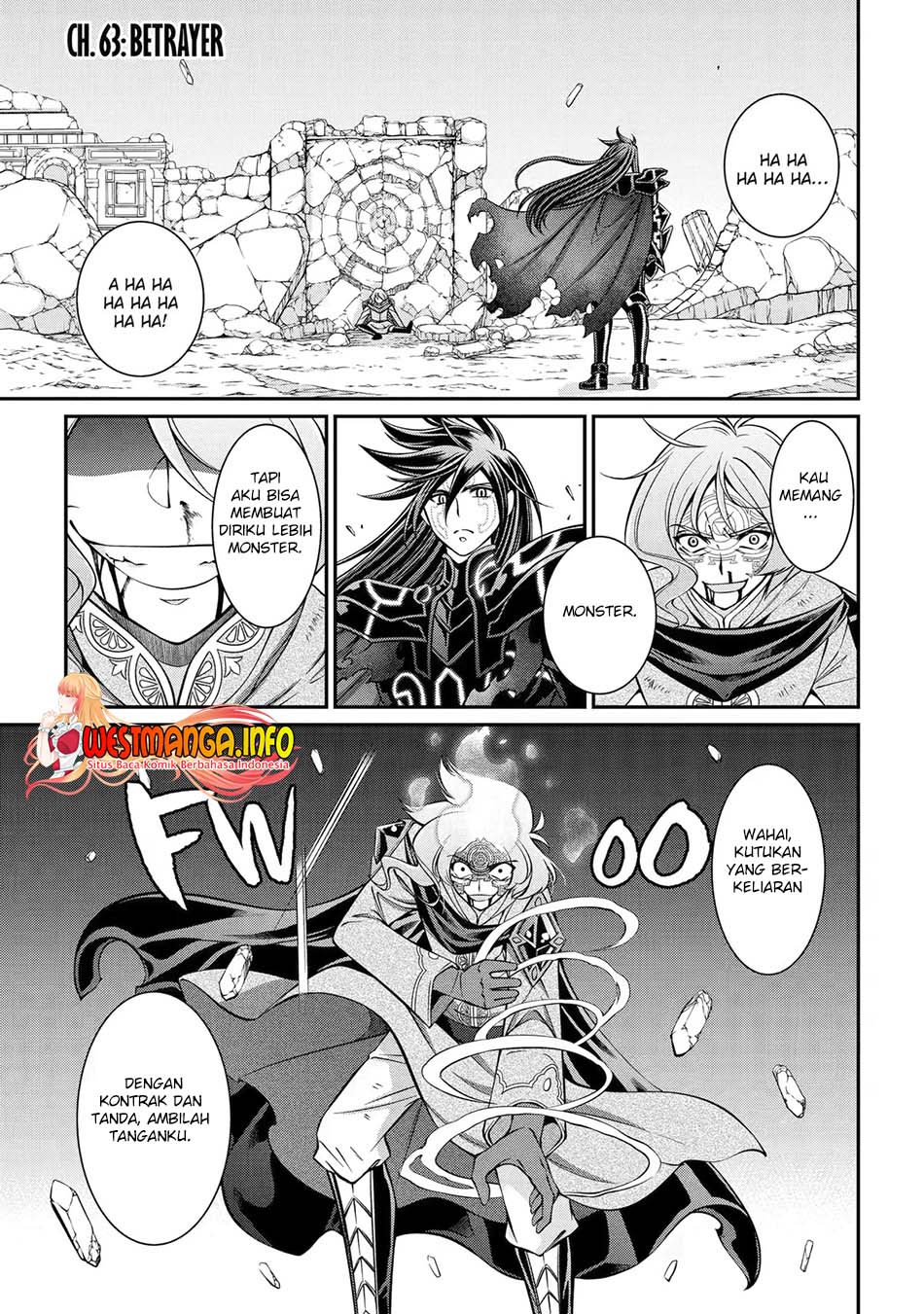 Manga Shikkoku tsukai no saikyo yusha nakama zen’in ni uragira retanode saikyo no mamono Chapter 63 gambar 2