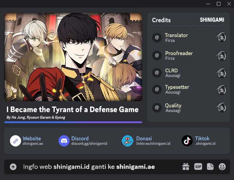 Komik I Became the Tyrant of a Defense Game Chapter 62 gambar 1