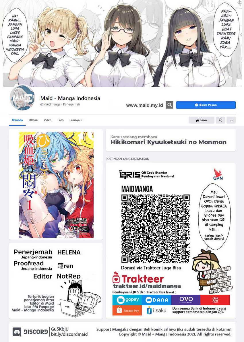 Manga Hikikomari Kyuuketsuki no Monmon Chapter 12 gambar 2