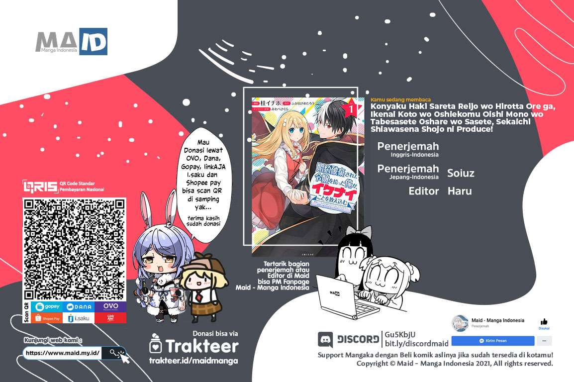 Komik Konyaku Haki Sareta Reijo Wo Hirotta Ore Ga, Ikenai Koto Wo Oshiekomu Oishi Mono Wo Tabesasete Oshare Wo Sasete, Sekaichi Shiawasena Shojo Ni Produce! Chapter 08 gambar 1