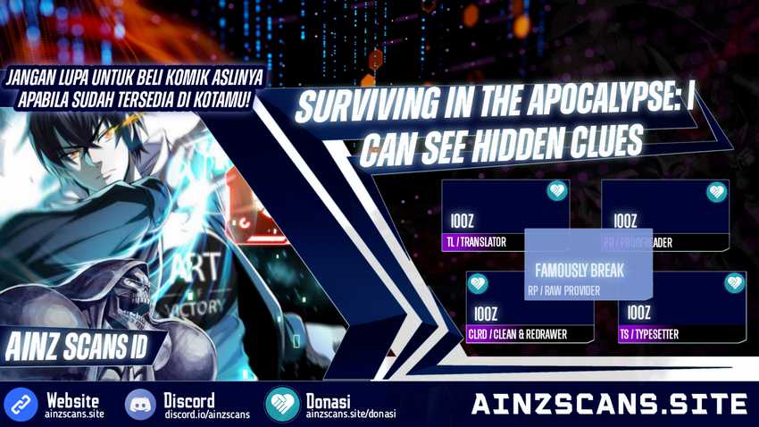 Komik Surviving in the Apocalypse: I Can See Hidden Clues Chapter 09 gambar 1