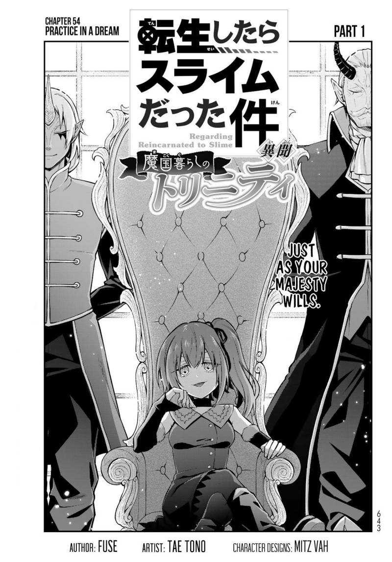 Komik Tensei Shitara Slime Datta Ken Ibun: Makoku Gurashi no Trinity Chapter 54 gambar 1