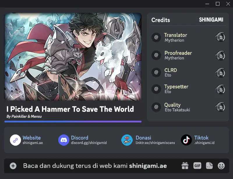 Komik I Picked A Hammer To Save The World Chapter 58 gambar 1