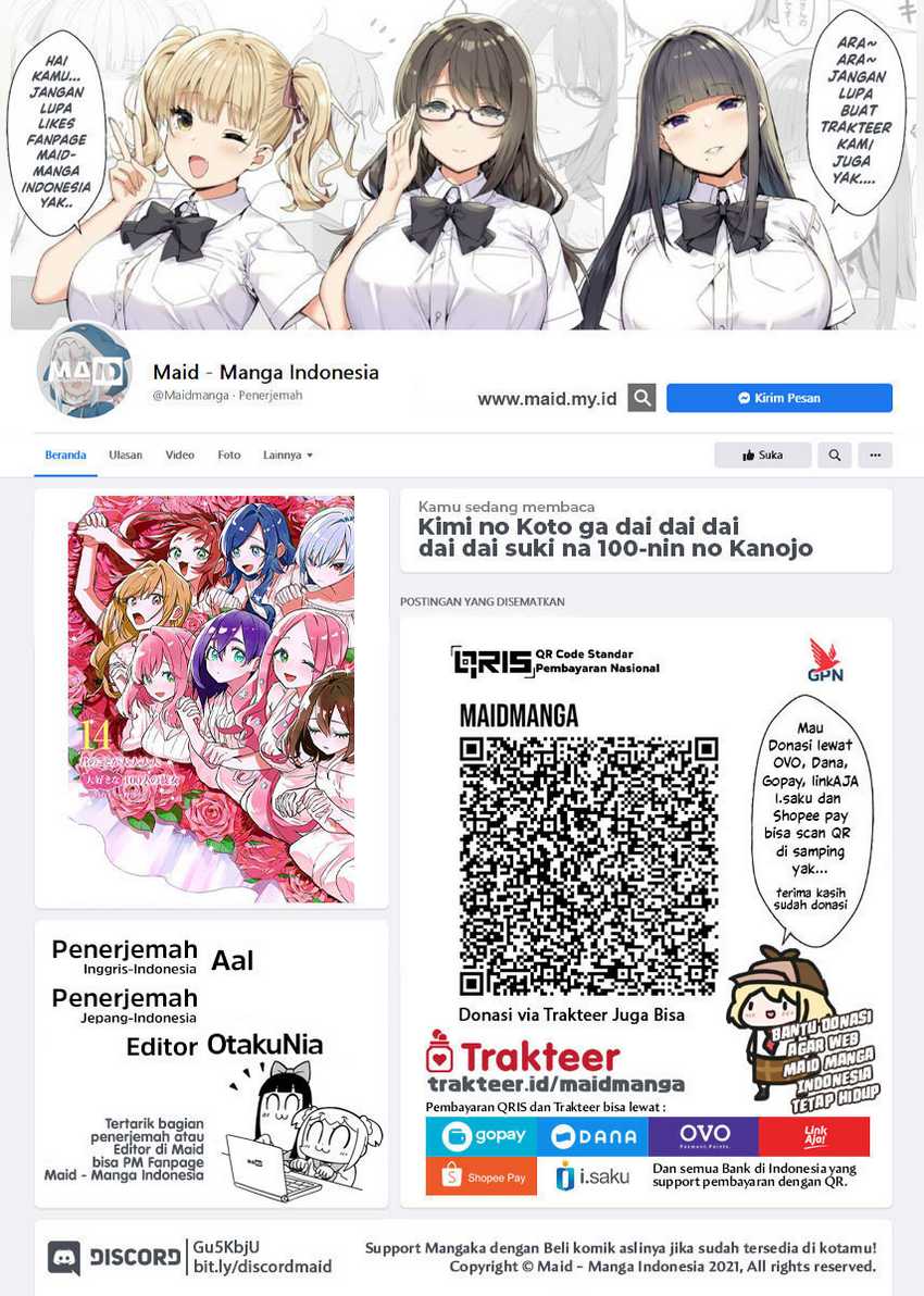 Manga Kimi no Koto ga Dai Dai Dai Dai Daisuki na 100-ri no Kanojo Chapter 116 gambar 2