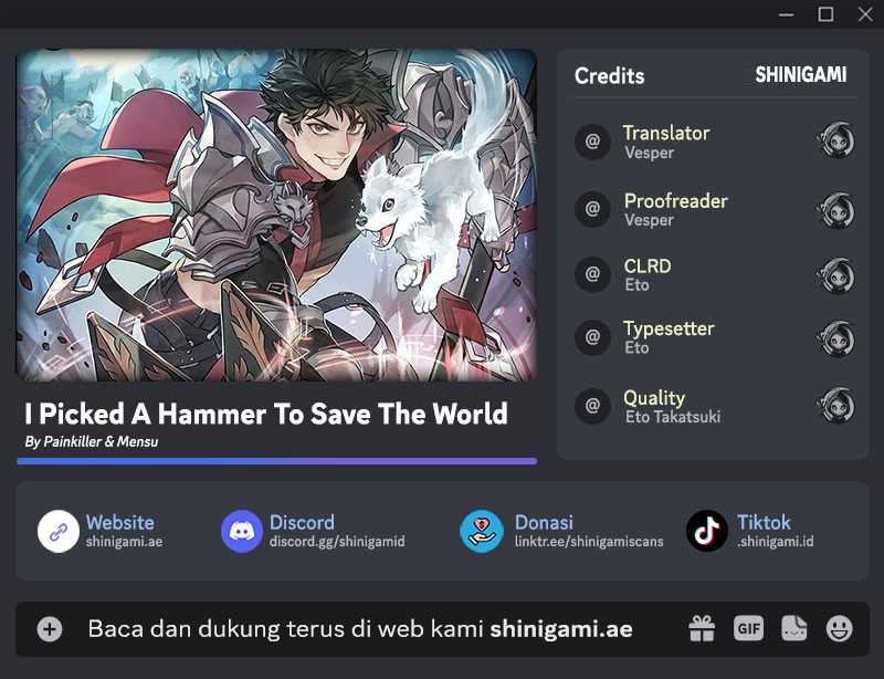 Komik I Picked A Hammer To Save The World Chapter 59 gambar 1