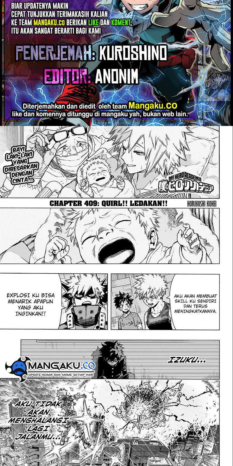 Komik Boku no Hero Academia Chapter 409 gambar 1