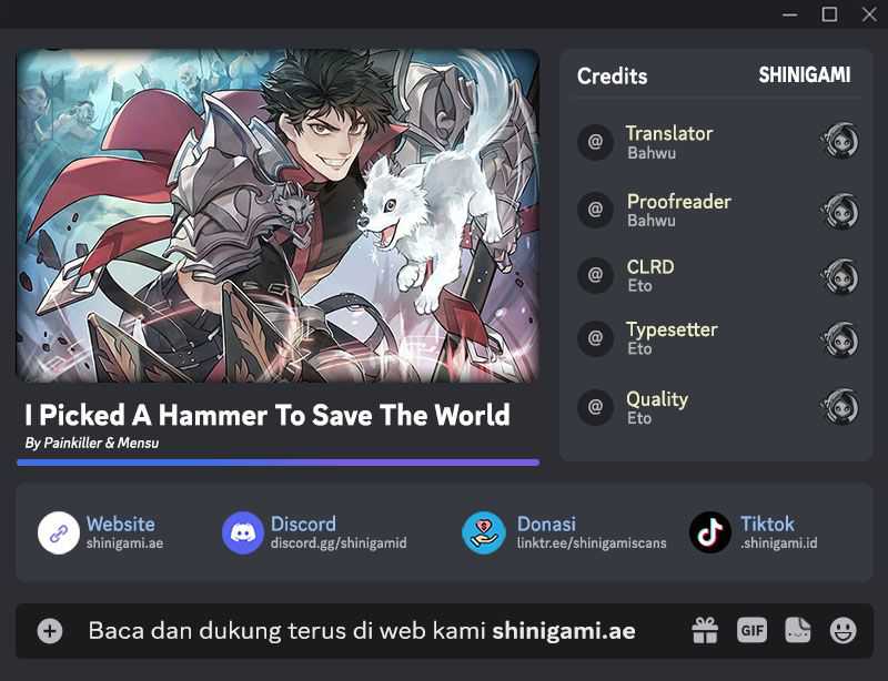 Komik I Picked A Hammer To Save The World Chapter 61 gambar 1