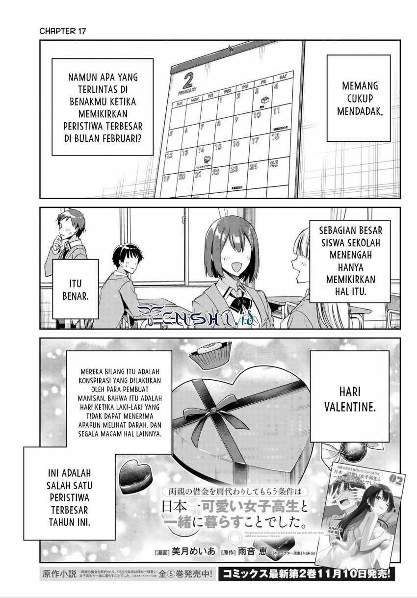 Manga Ryoushin no Shakkin wo Katagawari Shite Morau Jouken wa Nihon’ichi Kawaii Joshikousei to Issho ni Kurasu Koto Deshita Chapter 17 gambar 2