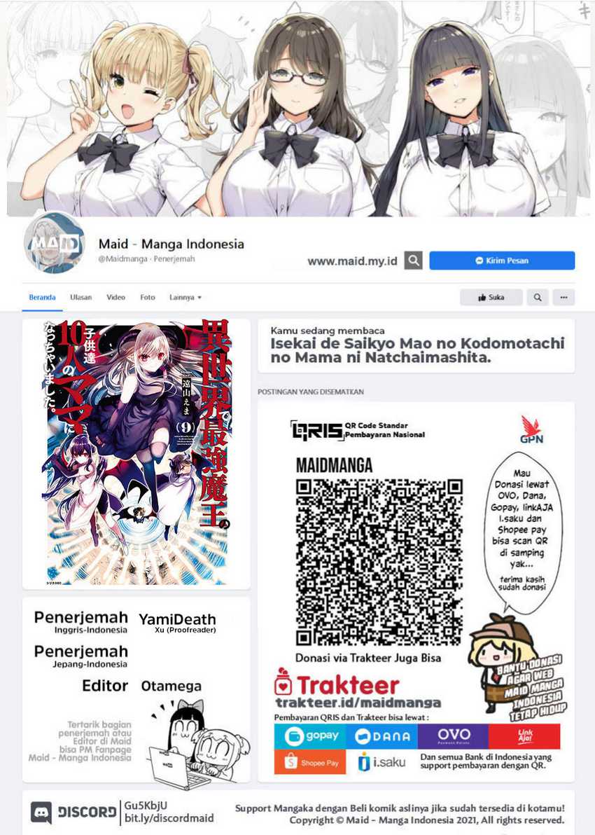 Manga Isekai de Saikyo Mao no Kodomotachi no Mama ni Natchaimashita. Chapter 38 gambar 2